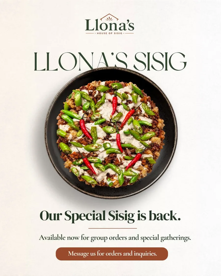 Llona's Special Sisig is back. Available now for group orders and special gatherings. Message us for orders and inquiries.